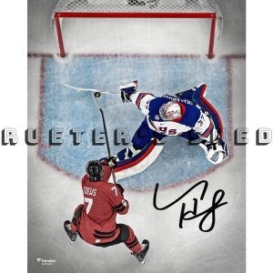 Connor Hellebuyck Team USA Autographed Photo